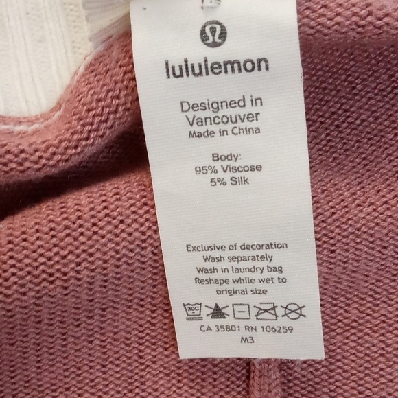 Lululemon Hatha Oversized Cozy Wrap Scarf Cover Up Silk Blend OS - Picture 7 of 8